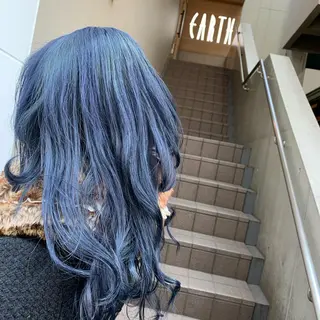 ロング カラー 🌿earth亀有店 【緑髪のノブ】🌿のヘアスタイル