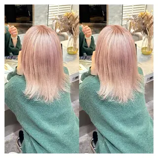 セミロング 🖤kana/艶髪/ 韓国風カラー🖤のヘアスタイル