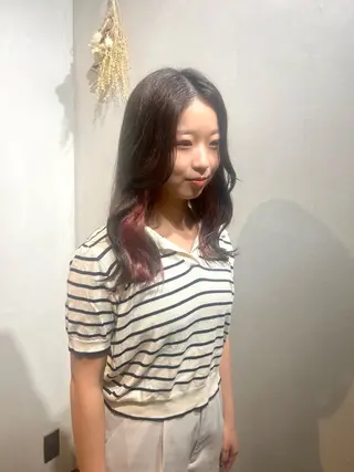 ミディアム Aya/四条烏丸/ インナーカラーのヘアスタイル