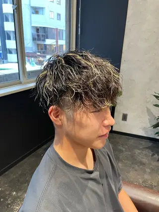 カラー パーマ メンズ 💈神戸メンズ パーマ流基斗💈のヘアスタイル