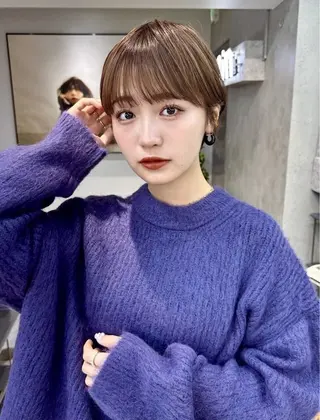 ショート カラー haruna🪽シ ョート/透明感カラーのヘアスタイル