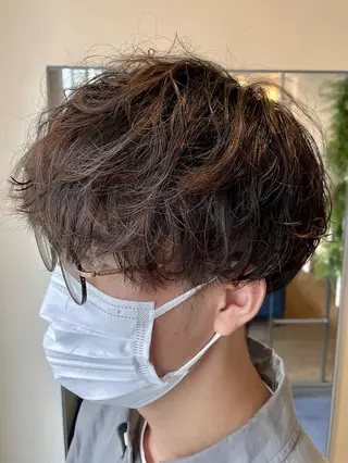 ミディアム パーマ W_SALON ［触れたくなる艶髪］のヘアスタイル