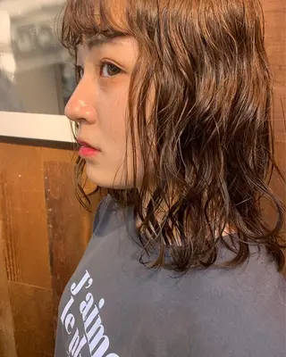ミディアム パーマ MOMOKA💫 YARD【学芸大学】のヘアスタイル