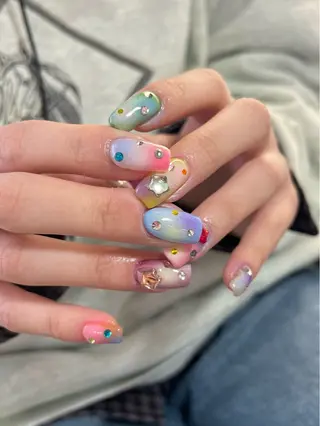 ネイル ☆ -ˋˏ ⋆Oli nailෆ ̖́-のネイルデザイン