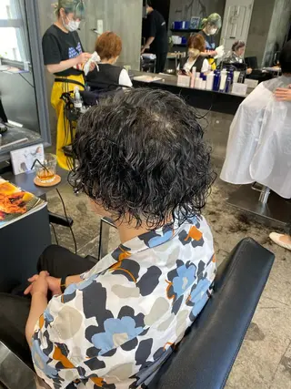 ショート パーマ メンズ Agu hair lore沼館店所属・八戸パーマ/メンズパ ーマ/シンゴ。のヘアスタイル