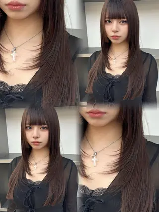 ロング カラー ヘアアレンジ レイヤーカット指名 No.1💖マユカのヘアスタイル