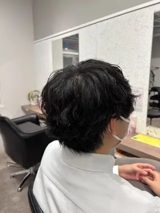 パーマ メンズ ボブ/透明感カラー/ 髪質改善/🌙/ルナのヘアスタイル