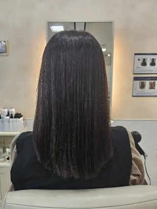 カラー セミロング BENI岩沼たけくま 店 佐藤朱華のヘアスタイル