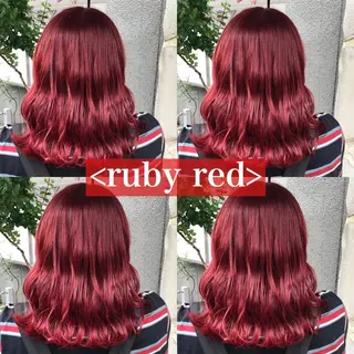 ミディアム カラー ヘアアレンジ メンズカット/波巻き TAKUMAのヘアスタイル