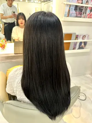 ロング カラー RIKI/ 曲がる縮毛矯正のヘアスタイル