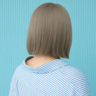 セミロング 髪質改善アンブリーチ 店長みやけななのヘアスタイル