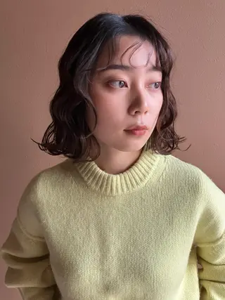 パーマ あかり🌷ナチュラル 、透明感カラーのヘアスタイル