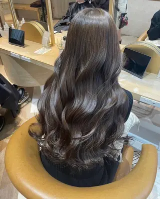 セミロング カラー 縮毛矯正/美髪カラー 松田空優哉のヘアスタイル