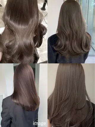 ロング 女性スタイリスト専門サロン Zina 天神西通り所属・艶髪韓国ヘア MANAMI🎀のヘアスタイル