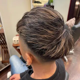 ショート カラー メンズ peakshair所属・髪質改善/メンズパ ーマ𝒀𝑼𝑻𝑶のヘアスタイル