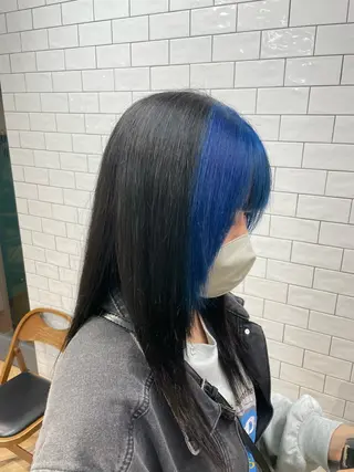 セミロング カラー 榎本 姫那乃のヘアスタイル