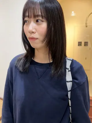 セミロング rena ✶伏見/顔周りカットのヘアスタイル