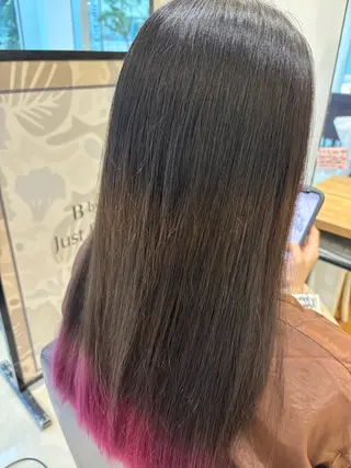 ロング カラーモデル募集 木村 萌花のヘアスタイル