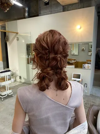 ロング カラー ヘアアレンジ NIKO/名古屋/ 伏見/花屋併設のヘアスタイル