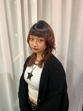 ミディアム カラー パーマ ヘアアレンジ メンズ gimmick 自由が丘所属・原中 亮汰のヘアスタイル
