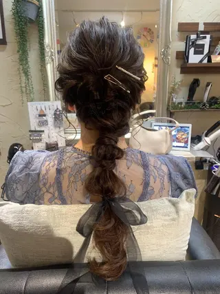 ロング ヘアアレンジ 林 友美のヘアスタイル