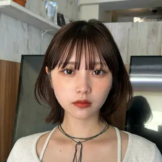 ミディアム カラー レイヤー/ボブ/透明 感カラー/nayuのヘアスタイル