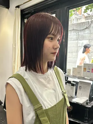 ミディアム カラー REAL 心斎橋所属・ブリーチ/ベージュ /ピンク🦋ナツミのヘアスタイル