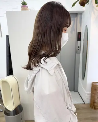 ミディアム カラー あおやぎ ななのヘアスタイル