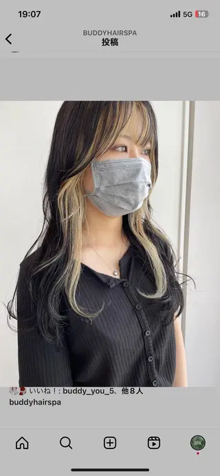 ロング カラー トヨシマ シュウトのヘアスタイル