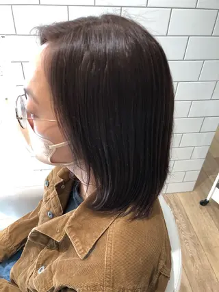 ミディアム カラー -5歳大人ﾊｲﾗｲﾄ ✨津嘉山のヘアスタイル