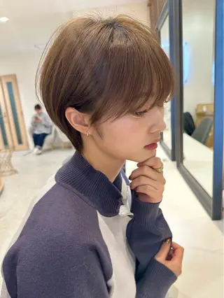 ショート けいし🐬ボブ 美髪縮毛矯正のヘアスタイル