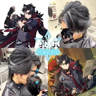 カラー メンズ 推しカラー💫 ブリーチ💫若菜覚のヘアスタイル