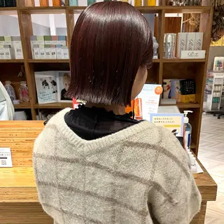 ショート カラー ボブ/透明感カラー /坂口恵梨子のヘアスタイル