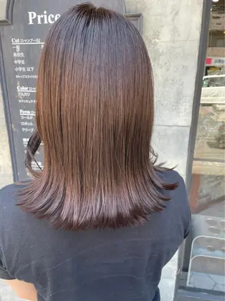 ミディアム 千葉 涼のヘアスタイル