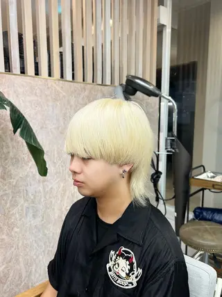 カラー メンズ 上野/ハイトーン💫 透明感🫧/カズヤのヘアスタイル
