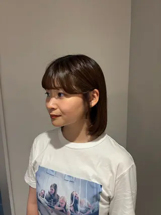 ミディアム 藤田 小波のヘアスタイル