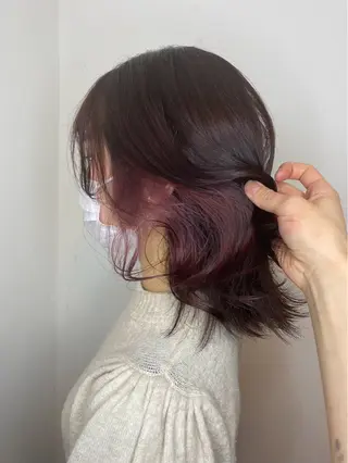 セミロング カラー Ouka/Wカラー/ 大人艶カラーのヘアスタイル