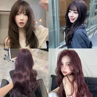 カラー マイ/カットモデル /暖色カラーのヘアスタイル