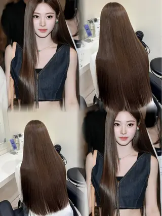 ロング カラー 🤍韓国大人っぽ ベージュMAI🤍のヘアスタイル