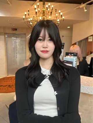 ロング カラー 韓国/レイヤー/ 透明感🩶ひかる🩶のヘアスタイル