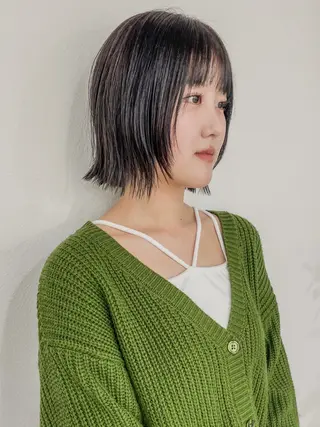 ミディアム カラー レイヤーカット 縮毛矯正◽️河野泰貴のヘアスタイル