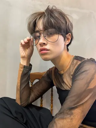 ショート カラー ショート/ボブ専門 宮脇美奈/南船場のヘアスタイル