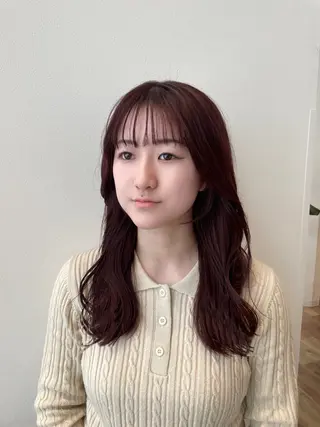 ロング カラー k-twoたき✨艶感 カラー/美髪矯正のヘアスタイル