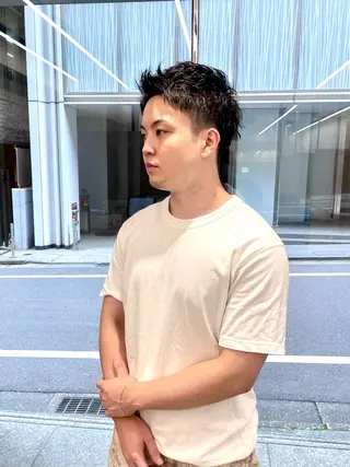 メンズ ボブ・レイヤーカット TAIGAのヘアスタイル