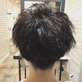 ショート カラー パーマ メンズ メンズサロン💈 吉岡陽【中野】のヘアスタイル