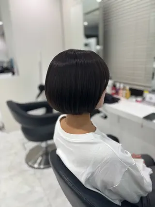 ミディアム カラー 🤍透明感カラー ×縮毛矯正🤍ゆうのヘアスタイル