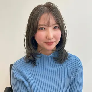 ミディアム カラー 中原 なおこのヘアスタイル