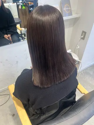 ミディアム カラー ボブ/美髪矯正 /佐藤　奈巳のヘアスタイル