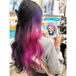 ロング カラー 推しカラー✨ オタク美容師ユウカのヘアスタイル