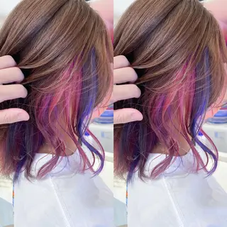 ミディアム 🌈インナーカラー SOU🌈のヘアスタイル